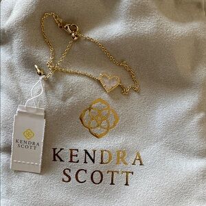 Kendra Scott Gold and White Heart Bracelet